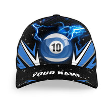Load image into Gallery viewer, 10 Ball Pool Billiard Jerseys 3D Caps For Player Custom Top Hats Billiard Team League Caps TDM0960
