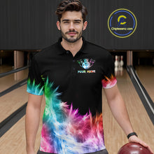 Load image into Gallery viewer, Icy Colorful Light Men's Bowling Shirt Custom Bowling Jersey Outfit Team Polo &amp; Quarter Zip TDM4654