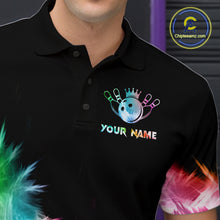 Load image into Gallery viewer, Icy Colorful Light Men's Bowling Shirt Custom Bowling Jersey Outfit Team Polo &amp; Quarter Zip TDM4654