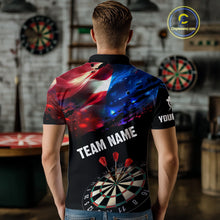 Load image into Gallery viewer, Personalized Glowing American Flag Darts Shirt For Men Custom Patriotic Darts Team Jerseys TDM4265
