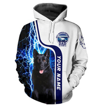 Load image into Gallery viewer, Black German Shepherd Dog Lightning Background Customized 3D Printed Over Shirts For Dog Owners TDM0055