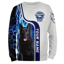 Load image into Gallery viewer, Black German Shepherd Dog Lightning Background Customized 3D Printed Over Shirts For Dog Owners TDM0055