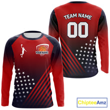 Load image into Gallery viewer, Personalized American Flag Basketball Jersey Custom Name And Number Patriotic Basketball Shirt|Red TDM5628