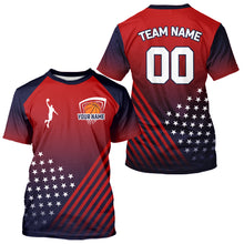 Load image into Gallery viewer, Personalized American Flag Basketball Jersey Custom Name And Number Patriotic Basketball Shirt|Red TDM5628