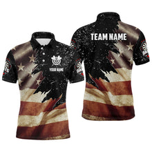 Load image into Gallery viewer, Personalized Retro American Flag Dart Polo Shirts For Men Custom Patriotic Dart Jerseys Uniform TDM1173