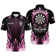 Load image into Gallery viewer, Personalized Pink Icy Dartboard Custom Darts Polo &amp; Quarter Zip For Men, Team Dart Jerseys Outfit TDM3672