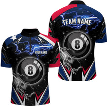 Load image into Gallery viewer, Texas Flag Lightning 8 Ball Billiard Jerseys For Men Custom Patriotic Team League Billiard Shirts TDM1955