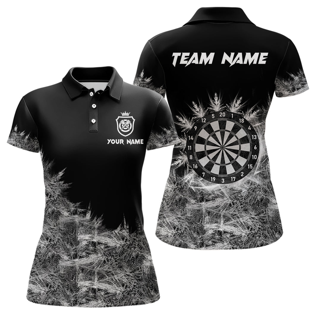 Icy Grey Light Womens Darts Polo & Quarter Zip Shirts Custom Dart Shirts For Team Darts Jerseys TDM3376