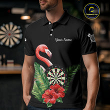 Load image into Gallery viewer, Personalized Tropical Flamingo Darts Shirt For Men, Funny Darts Jerseys Custom Darts Gifts TDM4327