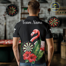 Load image into Gallery viewer, Personalized Tropical Flamingo Darts Shirt For Men, Funny Darts Jerseys Custom Darts Gifts TDM4327