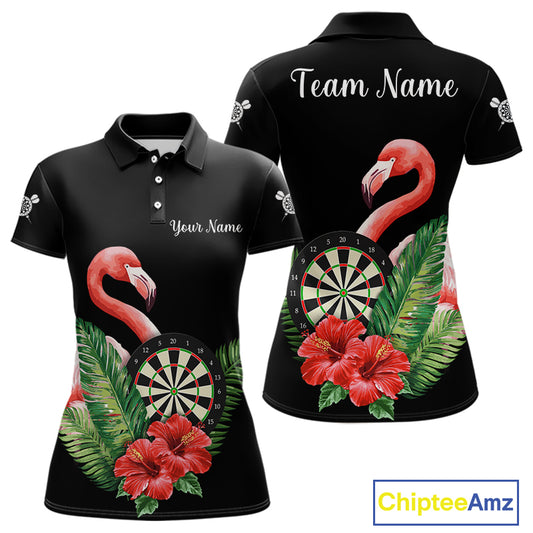 Personalized Tropical Flamingo Darts Shirt For Women, Funny Darts Jerseys Custom Darts Gifts TDM4327