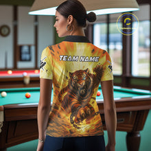 Load image into Gallery viewer, Personalized Yellow 8 Ball Pool Tiger Billiard Shirt For Women Custom Billiard Team Jersey Outfit TDM4540