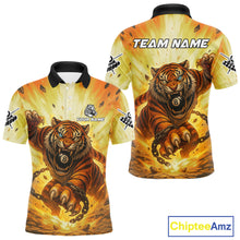 Load image into Gallery viewer, Personalized Yellow 8 Ball Pool Tiger Billiard Shirt For Men Custom Billiard Team Jersey Outfit TDM4540