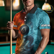 Load image into Gallery viewer, Personalized Dragon Water Fire 3D Billiard Shirt For Men Custom 8 Ball Pool Billiard Team Jerseys TDM4154