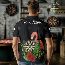 Load image into Gallery viewer, Personalized Tropical Flamingo Darts Shirt For Men Custom Funny Darts Jerseys Custom Darts Gifts TDM4345