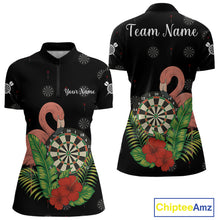 Load image into Gallery viewer, Personalized Tropical Flamingo Darts Shirt For Women Custom Funny Darts Jerseys Custom Darts Gifts TDM4345