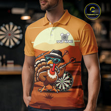 Load image into Gallery viewer, Funny Turkey Darts Shirt For Men Custom Thanksgiving Shirts For Darts Lover, Darts Team Jersey TDM4818