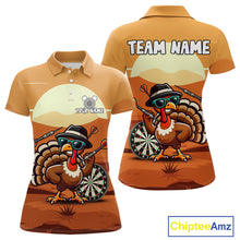 Load image into Gallery viewer, Funny Turkey Darts Shirt For Women Custom Thanksgiving Shirts For Darts Lover, Darts Team Jersey TDM4818
