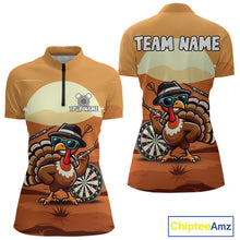 Load image into Gallery viewer, Funny Turkey Darts Shirt For Women Custom Thanksgiving Shirts For Darts Lover, Darts Team Jersey TDM4818