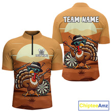 Load image into Gallery viewer, Funny Turkey Darts Shirt For Men Custom Thanksgiving Shirts For Darts Lover, Darts Team Jersey TDM4818
