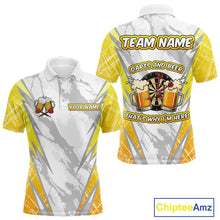Load image into Gallery viewer, Darts And Beer That&#39;s Why I&#39;m Here Custom Grunge Dart Shirt For Men, Drinking Darts Jerseys |White TDM4233