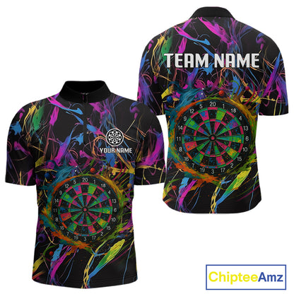 Funny Colorful Dartboard Graffiti Style Dart Shirts For Men Custom Darts Team Jerseys, Darts Gifts TDM4113