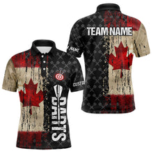 Load image into Gallery viewer, Grunge Vintage Canada Flag Custom Retro Dart Shirts For Men, Pride Team Patriotic Dart Jerseys TDM3691