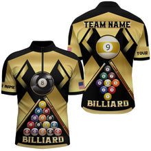 Load image into Gallery viewer, Personalized Yellow Billiard Ball 8 Ball 9 Sport Jerseys For Men, Unique Billiard Shirts For Team TDM2039