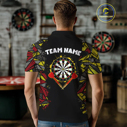 Personalized Graffiti Dart Shirt For Men Custom Funny Darts Jersey Team Polo & Quarter Zip TDM4217