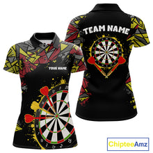 Load image into Gallery viewer, Personalized Graffiti Dart Shirt For Women Custom Funny Darts Jersey Team Polo &amp; Quarter Zip TDM4217