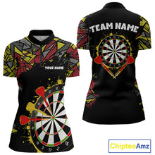 Load image into Gallery viewer, Personalized Graffiti Dart Shirt For Women Custom Funny Darts Jersey Team Polo &amp; Quarter Zip TDM4217