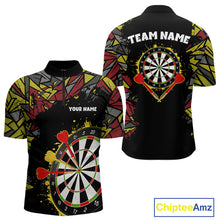 Load image into Gallery viewer, Personalized Graffiti Dart Shirt For Men Custom Funny Darts Jersey Team Polo &amp; Quarter Zip TDM4217