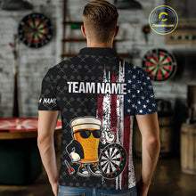 Load image into Gallery viewer, Vintage Grunge American Flag Funny Beer Darts Shirt For Men Custom Patriotic Darts Team Jerseys TDM4616