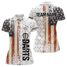 Load image into Gallery viewer, Grunge Retro US Flag Custom Darts Shirt For Women, Darts Jersey Pocket Option TDM3797