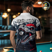 Load image into Gallery viewer, Personalized Dinosaur 8 Ball Billiard Shirt For Men Custom Billiard Team Shirts, Pool Jersey |Red TDM4766