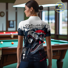 Load image into Gallery viewer, Personalized Dinosaur 8 Ball Billiard Shirt For Women Custom Billiard Team Shirts, Pool Jersey |Red TDM4766