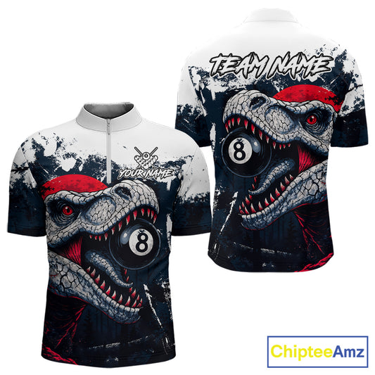 Personalized Sauropod 8 Ball Billiard Shirt For Men Custom Billiard Team Shirts, Pool Jersey |Red TDM4766