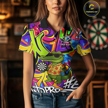 Load image into Gallery viewer, Funny Alligator Colorful Graffiti Style Custom Darts Shirt For Women Best Darts Jersey Team Outfit TDM4781