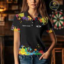 Load image into Gallery viewer, Funny Colorful Darts Shirt With Pocket Option For Women Custom Darts Jersey TDM4620
