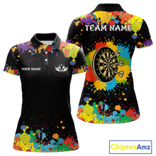 Load image into Gallery viewer, Funny Colorful Darts Shirt With Pocket Option For Women Custom Darts Jersey TDM4620