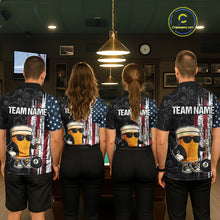 Load image into Gallery viewer, Vintage American Flag Funny Beer Billiard Shirt For Men Custom Patriotic 8 Ball Pool Team Jersey TDM5426