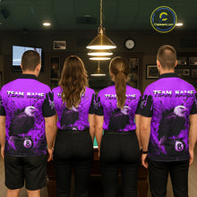 Load image into Gallery viewer, Purple 8 Ball Pool Eagle Paint Splash Billiard Shirt For Women Custom Billiard Jersey Polo &amp; 1/4 Zip TDM5493