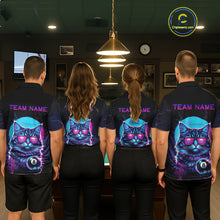Load image into Gallery viewer, Funny Cat Neon 8 Ball Billiard Shirt For Men Custom Pool Team Shirt, Billiard Jersey Polo &amp; 1/4 Zip TDM5512