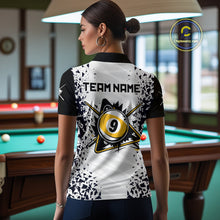 Load image into Gallery viewer, Funny Crack 9 Ball Billiard Polo &amp; 1/4 Zip For Women Custom 9 Ball Pool Team Shirt, Billiard Jersey TDM4897