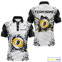 Load image into Gallery viewer, Funny Crack 9 Ball Billiard Polo &amp; 1/4 Zip For Men Custom 9 Ball Pool Team Shirt, Billiard Jersey TDM4897