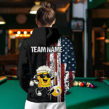 Load image into Gallery viewer, American Flag 8 Ball &amp; 9 Ball Funny Beer Billiard Hoodie For Custom Patriotic Billiard Hoodie Jersey TDM5637