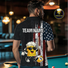 Load image into Gallery viewer, American Flag 8 Ball &amp; 9 Ball Pool Funny Beer Billiard Shirt For Men Custom Billiard Team Jersey TDM5637