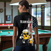 Load image into Gallery viewer, American Flag 8 Ball &amp; 9 Ball Pool Funny Beer Billiard Shirt For Women Custom Billiard Team Jersey TDM5637