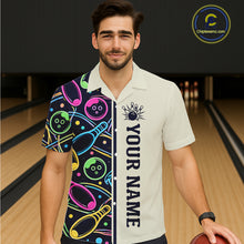 Load image into Gallery viewer, Personalized Funny Neon Bowling Hawaiian Shirt For Women, Retro Bowling Team Jersey Outfit TDM6461