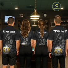 Load image into Gallery viewer, Custom Grim Reaper 8 Ball &amp; 9 Ball Smoke Billiard Shirt For Women, Pool Team Jersey Polo &amp; 1/4 Zip TDM6496